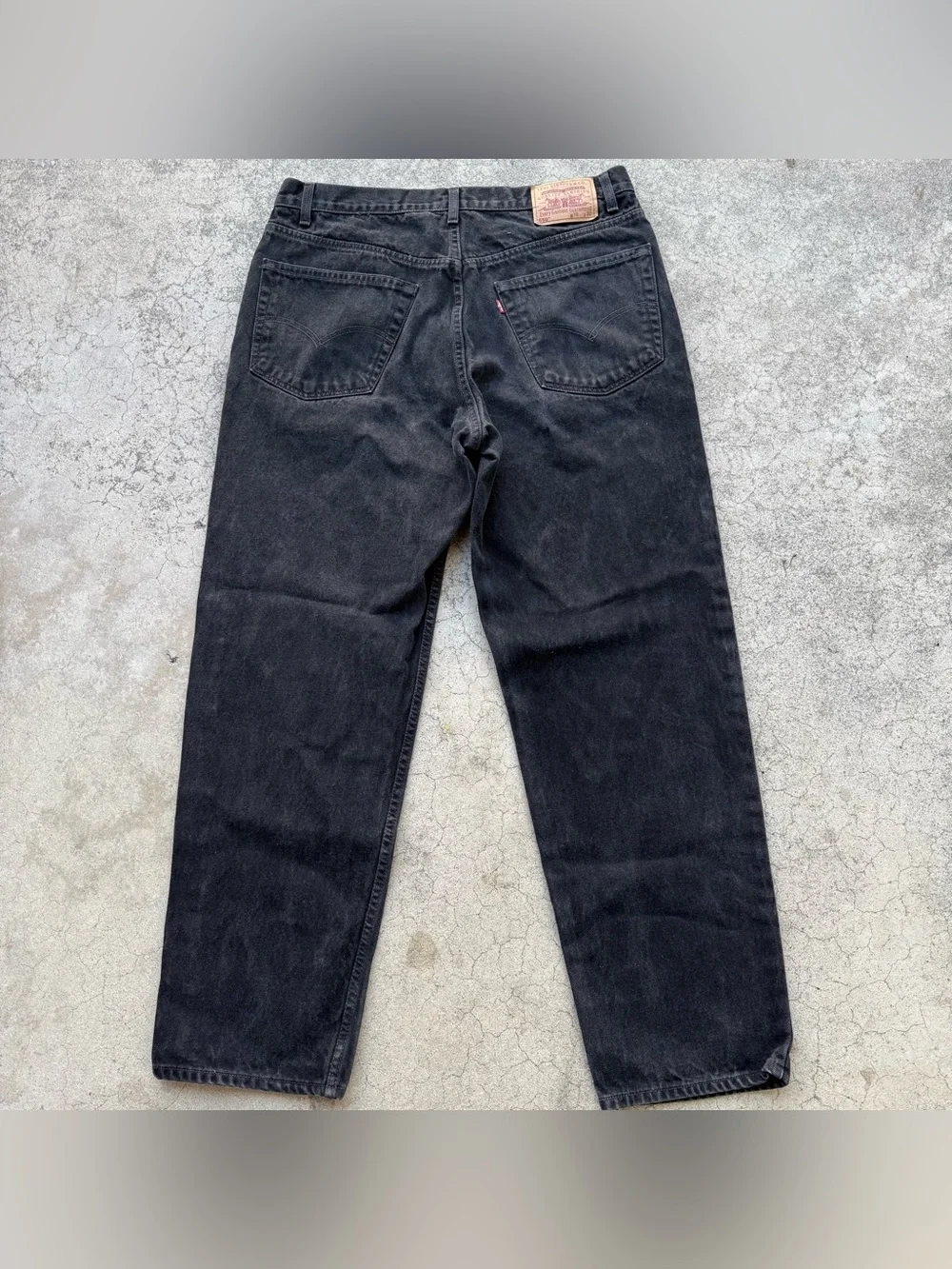 Vintage 90’s Levi’s 550 Relaxed Fit Black Denim Jeans 35x30.5